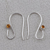 Natural Garnet  Studs Silver Earrings