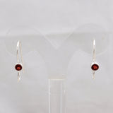 Natural Garnet  Studs Silver Earrings