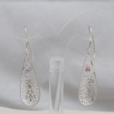 Natural Amethyst Silver Earring