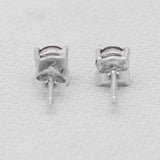 Smoky Quartz Silver Stud Earrings
