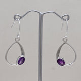 925 Starling Silver Garnet Earring