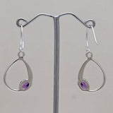 925 Starling Silver Garnet Earring