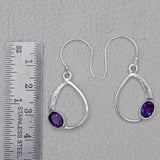 925 Starling Silver Garnet Earring