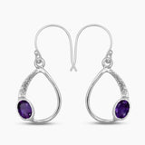 925 Sterling Silver Garnet Earrings