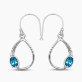 925 Sterling Silver Garnet Earrings