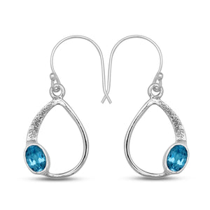 925 Sterling Silver Garnet Earrings