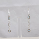 Blue Topaz  Silver Earrings