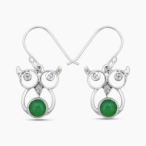 Rainbow Moonstone Silver Earrings