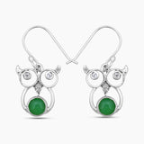 Rainbow Moonstone Silver Earrings