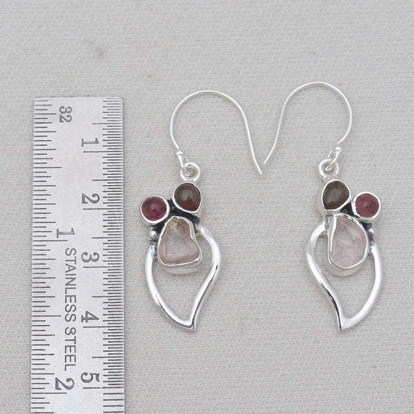 Tourmaline Silver Earrings