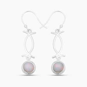 Ethiopian Opal Silver Earrings