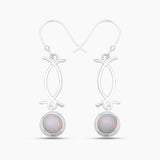 Ethiopian Opal Silver Earrings