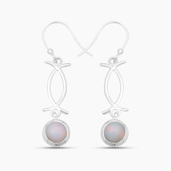 Ethiopian Opal Silver Earrings