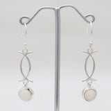 Ethiopian Opal Silver Earrings