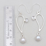 South Sea Pearl & Crystal Silver Earrings