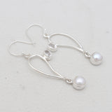 South Sea Pearl & Crystal Silver Earrings