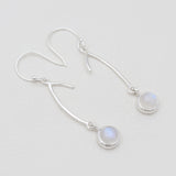 Hessonite Silver Earrings