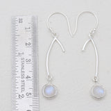 Hessonite Silver Earrings