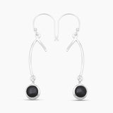 Hessonite Silver Earrings