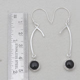 Hessonite Silver Earrings