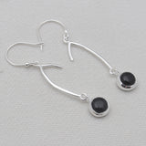 Hessonite Silver Earrings