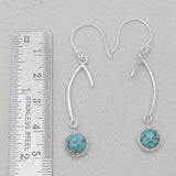 Hessonite Silver Earrings