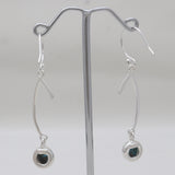 Blue Copper Turquoise Silver Earrings