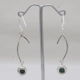 Blue Copper Turquoise Silver Earrings