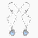 Natural Larimar Silver Earrings