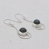 Labradorite Silver Earrings