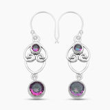 Mystic Quartz Silver Earrings
