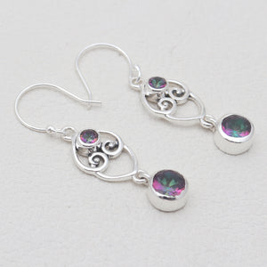 Mystic Quartz Silver Earrings