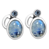 Larimar Silver Earrings