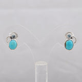 Larimar Silver Earrings