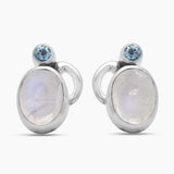 Larimar Silver Earrings