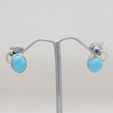 Larimar Silver Earrings
