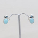 Larimar Silver Earrings