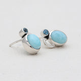 Larimar Silver Earrings