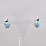 Larimar Silver Earrings