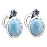 Larimar Silver Earrings