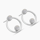 Larimar Silver Studs Earrings