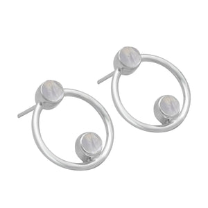 Larimar Silver Studs Earrings