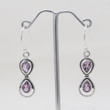 925 Sterling Silver Amethyst Earrings