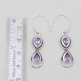 925 Sterling Silver Amethyst Earrings