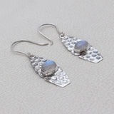 Natural Larimar Silver Earrings