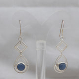 Natural Kyanite Silver Earrings