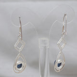 Natural Kyanite Silver Earrings