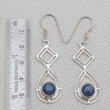 Natural Kyanite Silver Earrings