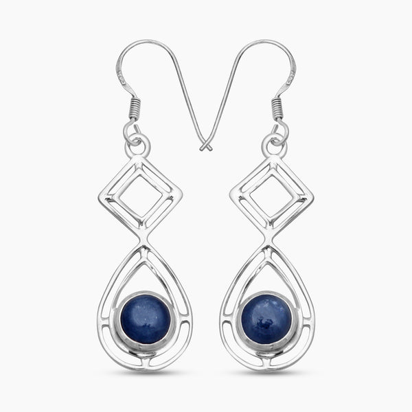 Natural Kyanite Silver Earrings