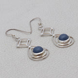 Natural Kyanite Silver Earrings